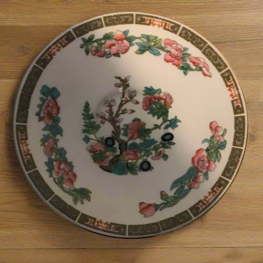 Spare Saucer - Royal Chelsea Indian Tree Design - 15cm / 6" Diameter - Pink and Green - Chinese style