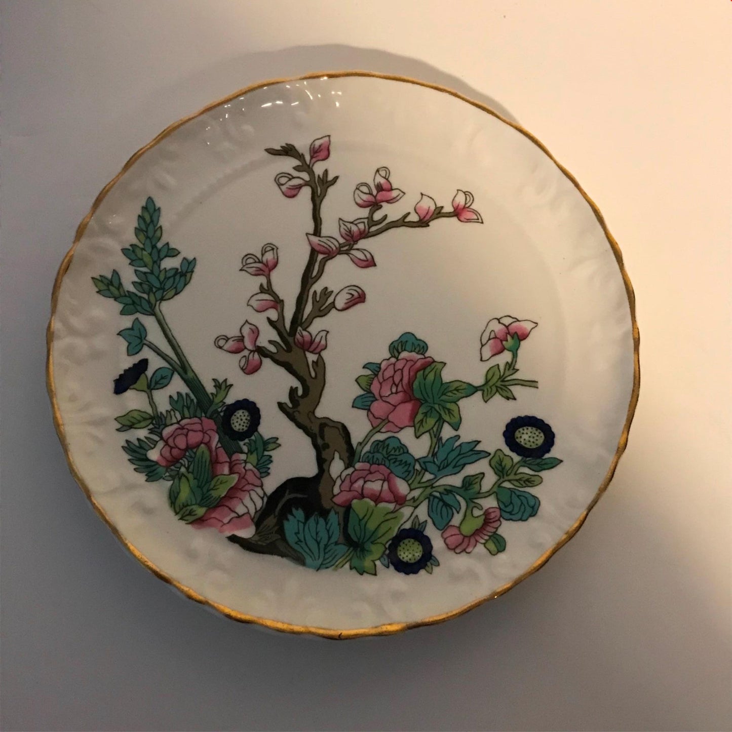 Indian Tree Design Side Plate SOUTHFIELDS Bone China 16.5cm fluted edge very pretty vintage