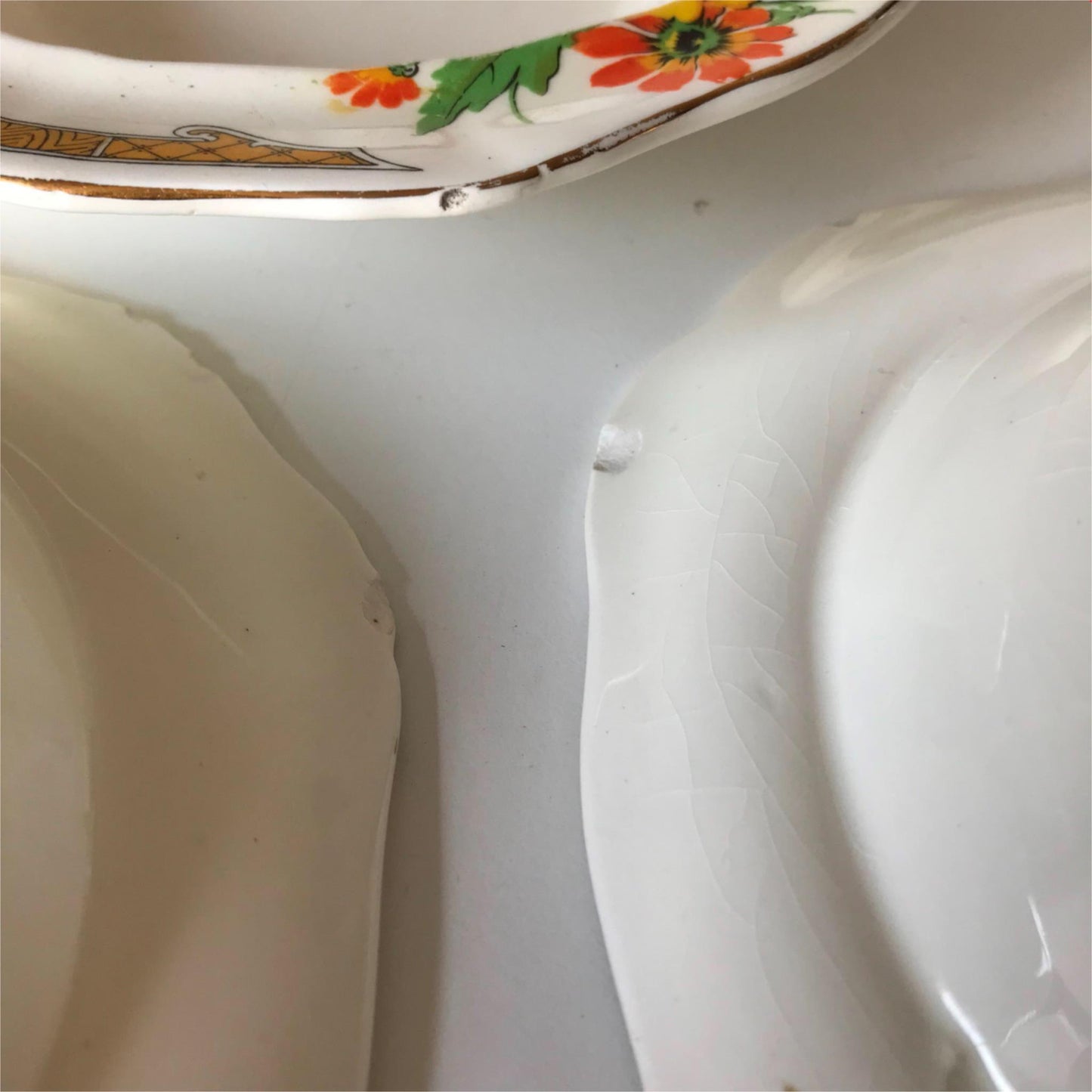 Vintage ALFRED MEAKIN Harmony shape Art Deco dessert bowls x 6 Marigold design