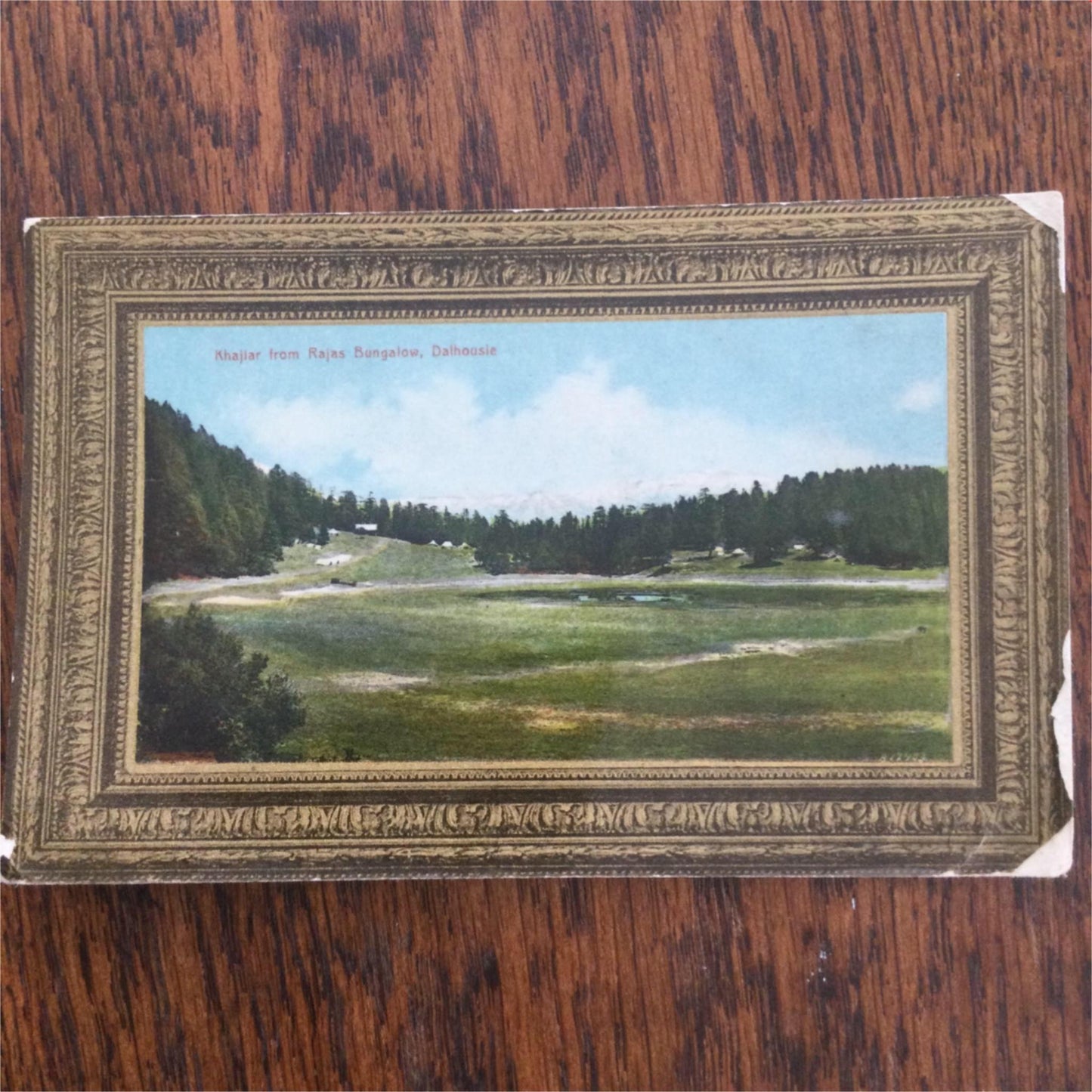 Vintage postcard - INDIA - Khajiar Dalhousie Raja’s Bungalow - Framed picture effect - #Some damage#