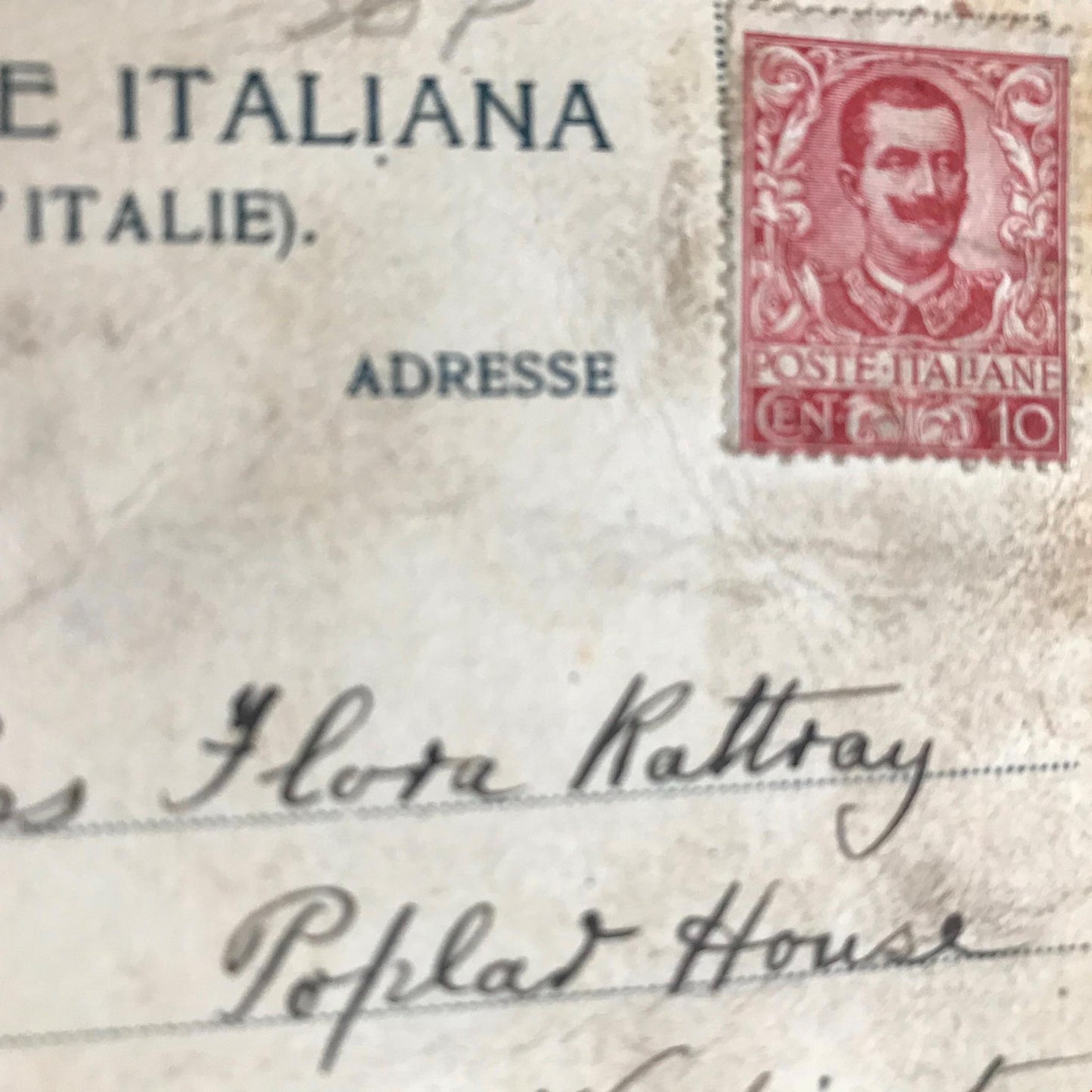 Antique Italian postcard with rare stamp 10 cents 1901ish ROME CAMPIDOGLIA