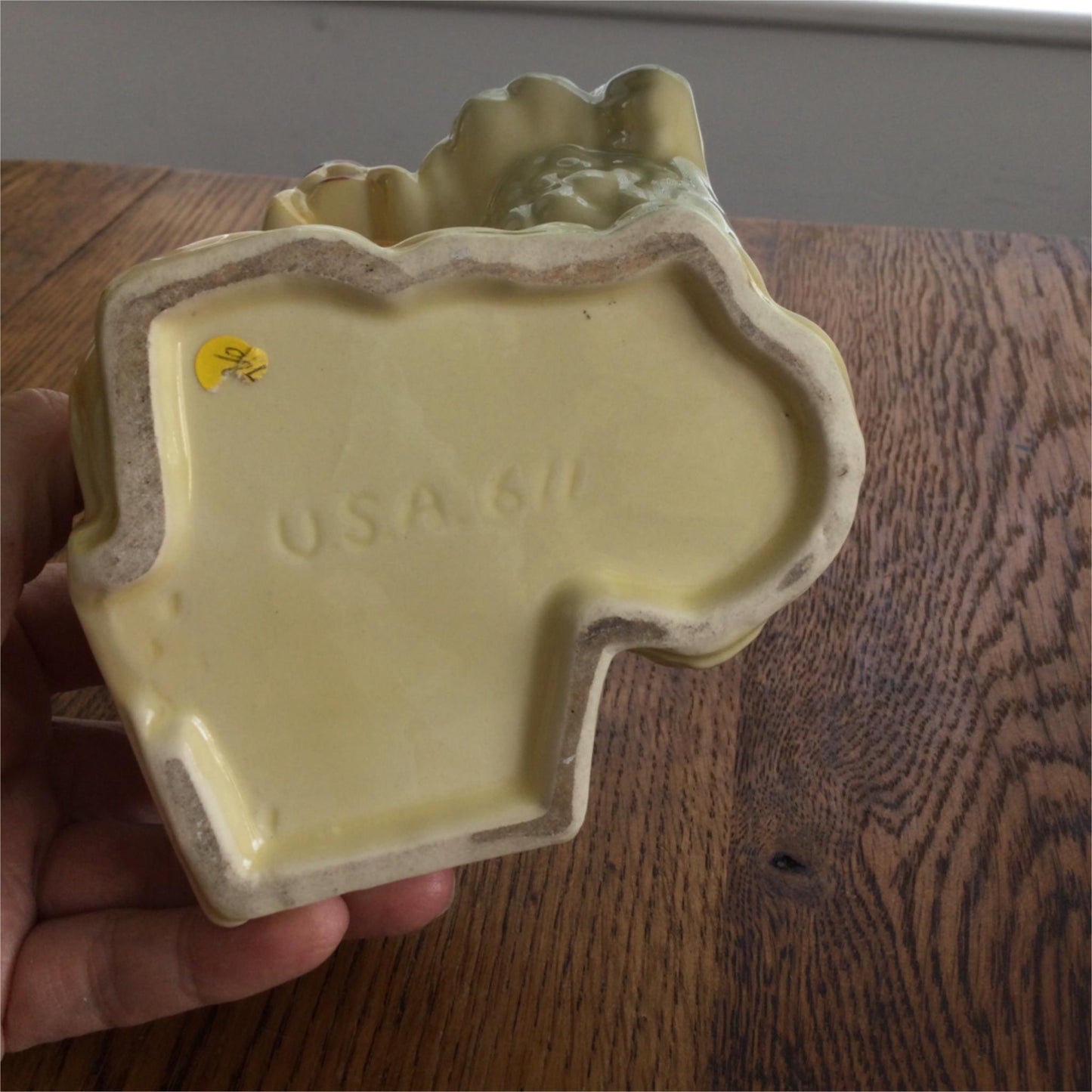 Retro Ceramic Hound Pekingese Shih-Tzu Dogs Planter #611 Vase 1950s American