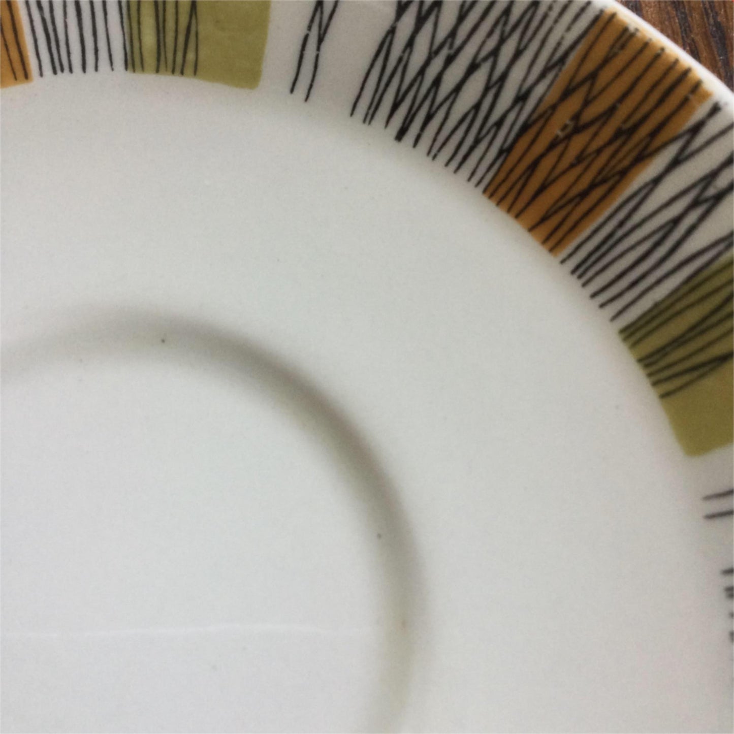 SPARE SAUCER For tea cup retro 60s 70s Midwinter Sienna Khaki Orange Black
