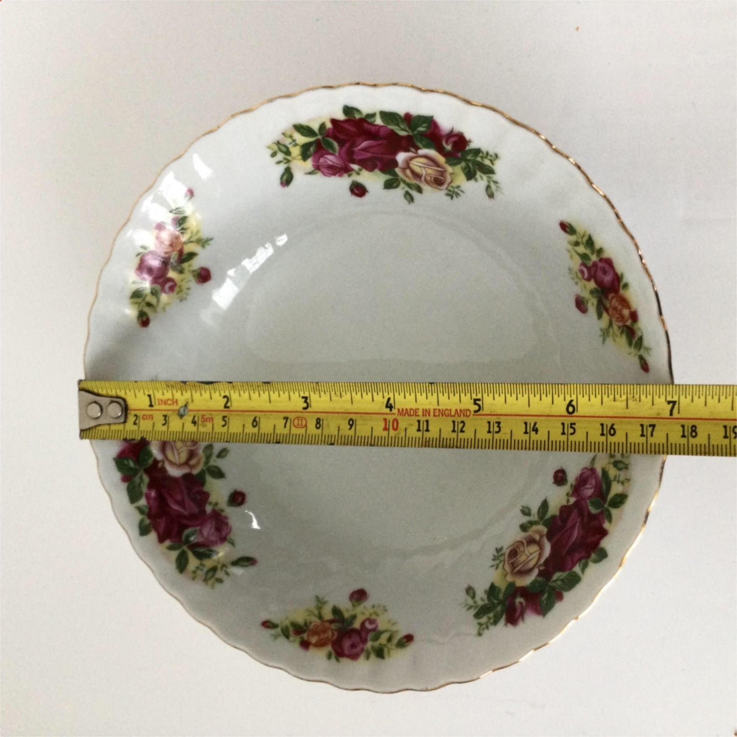 ROYAL NORFOLK ROSE DESIGN CEREAL DESSERT BOWL TRADITIONAL VGC WHITE PINK GREEN