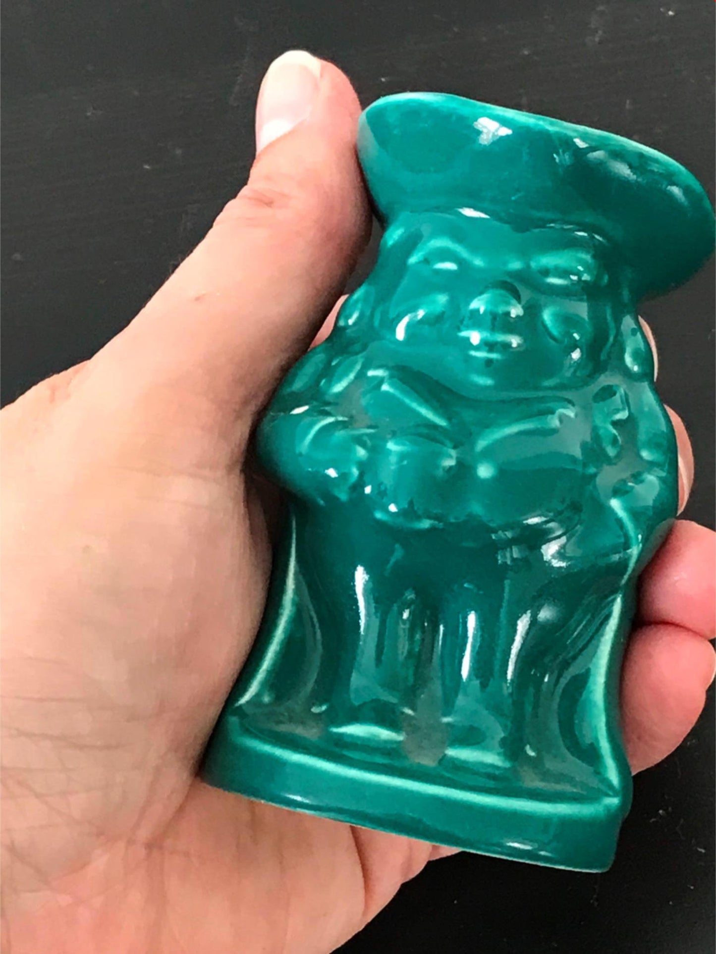 Burlington Ware Toby Jug Blue Green 9 cm Miniature VGC UNUSUAL 1950s Mid Century