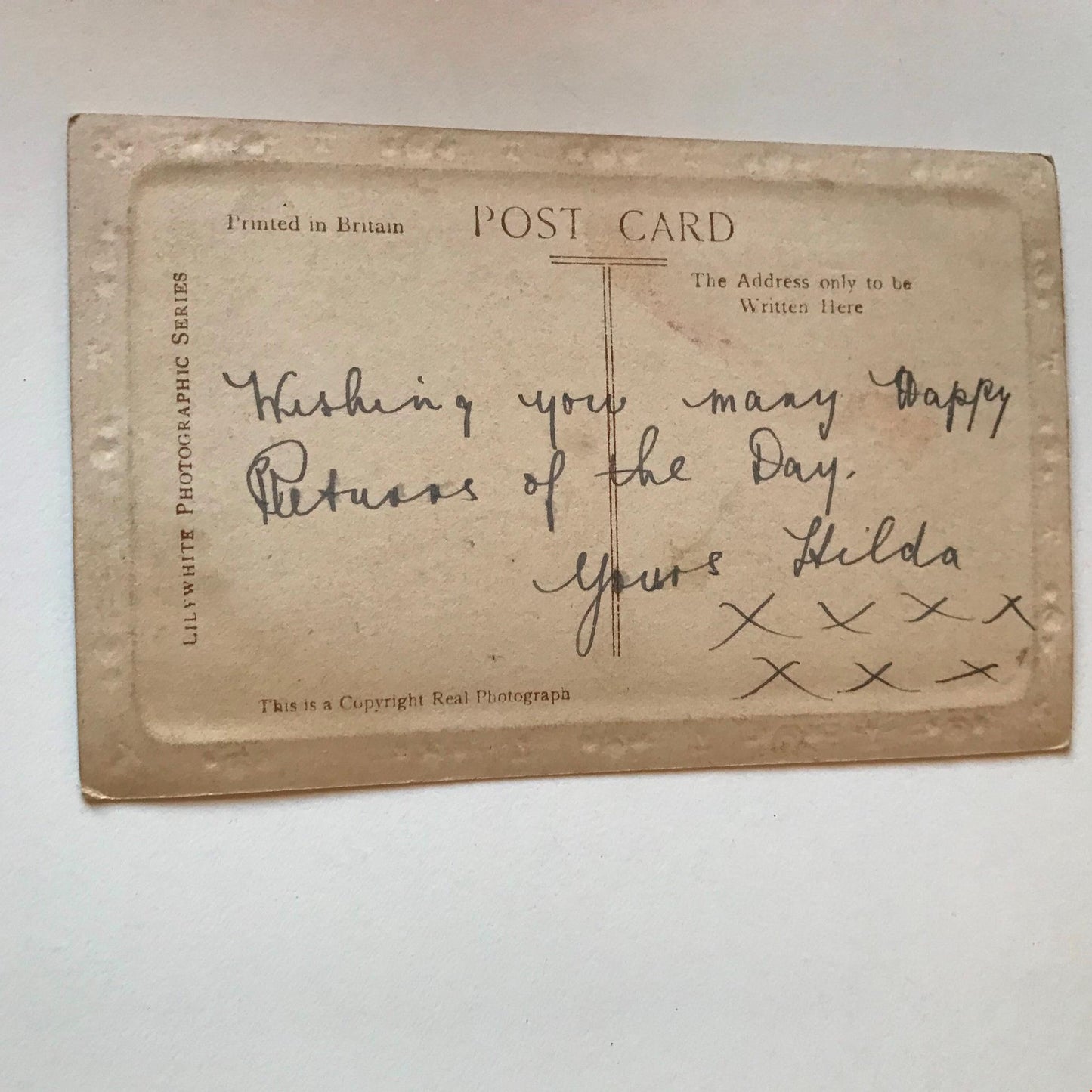 Vintage BIRTHDAY Greetings Postcard photo horse and cart flowers nice poem