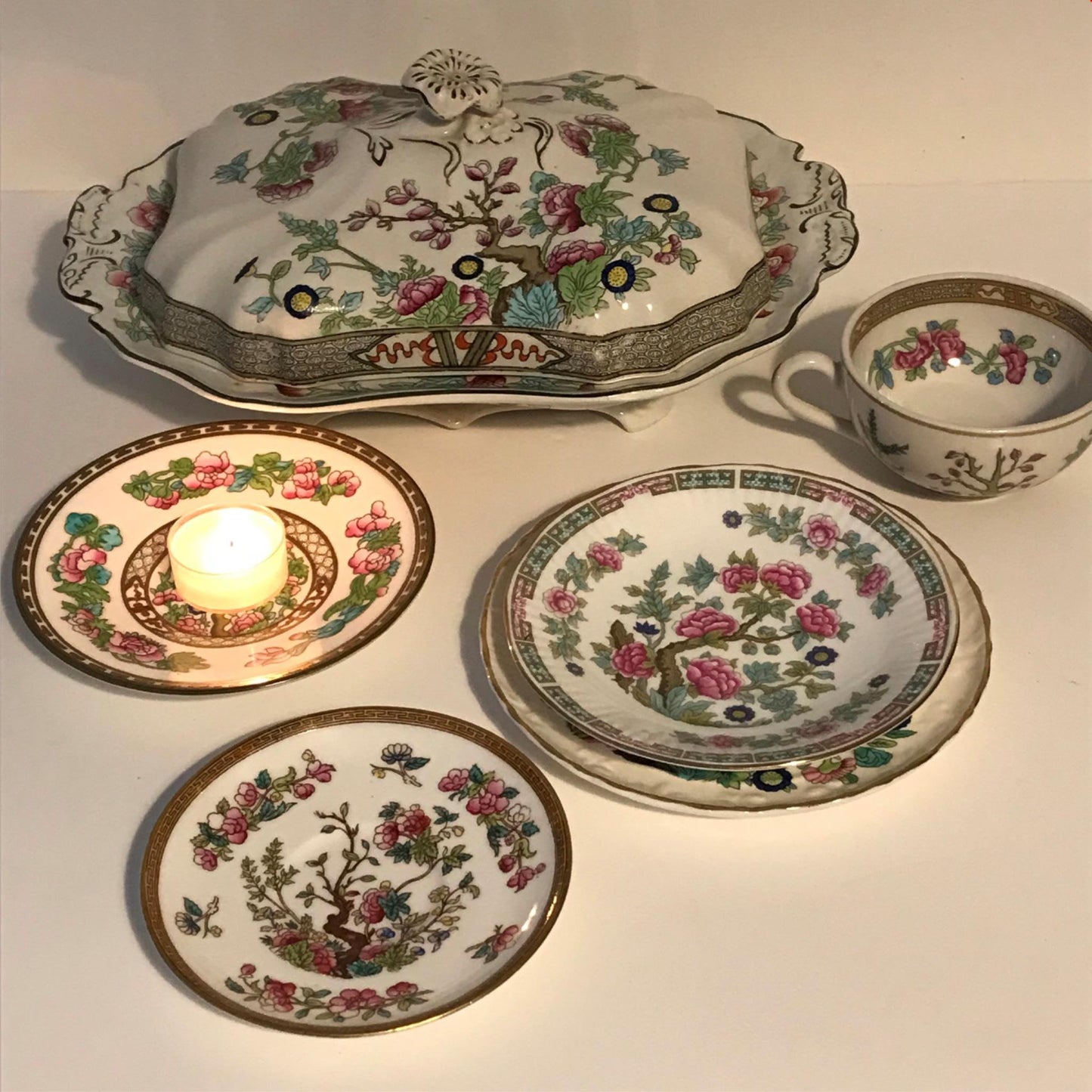 Indian Tree Design Side Plate SOUTHFIELDS Bone China 16.5cm fluted edge very pretty vintage