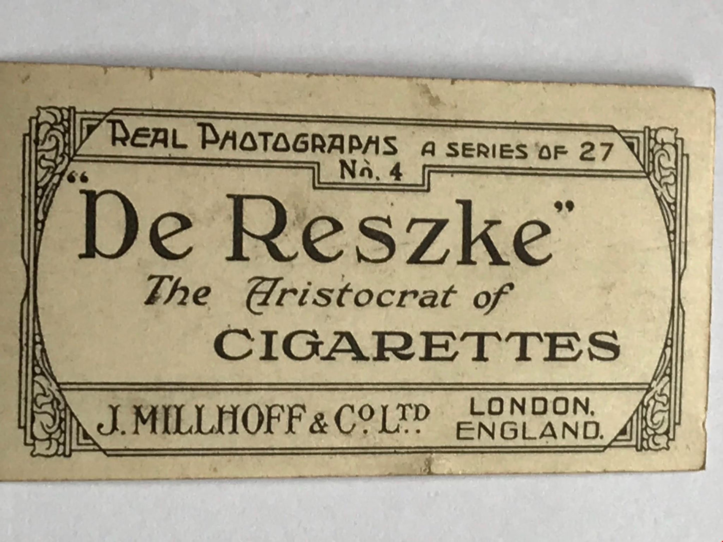 De Reszke Cigarette Card - Series 1 No. 4 - 'Give A Poor Dog A Bone' - Dogs with bone by kennel