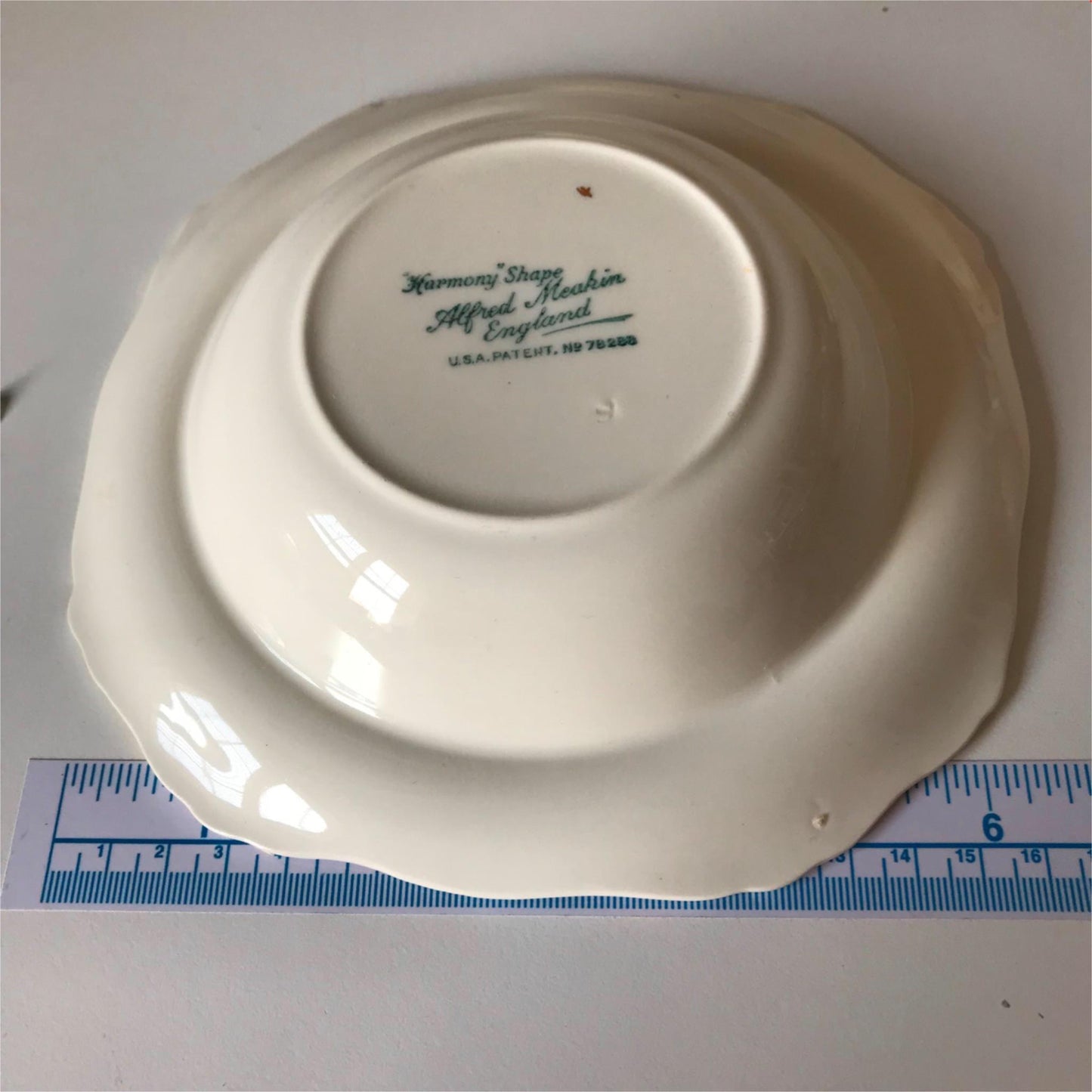Vintage ALFRED MEAKIN Harmony shape Art Deco dessert bowls x 6 Marigold design