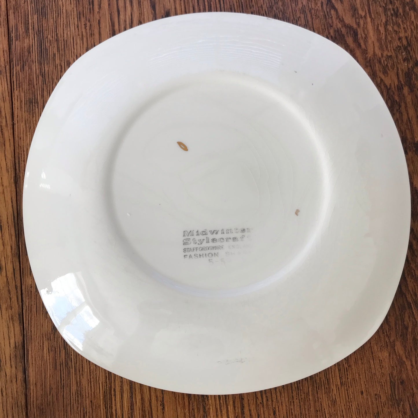 VINTAGE MIDWINTER STYLECRAFT Floral Art Deco design Medium Plate 22cm Orange