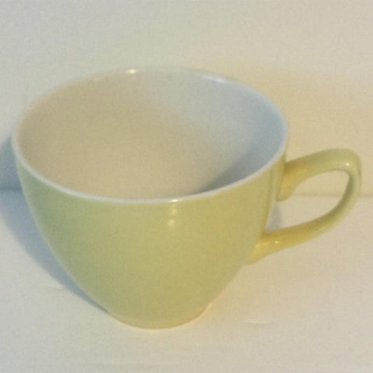 Vintage spare yellow tea cup - 1950s 1960s plain made in England classic shape
