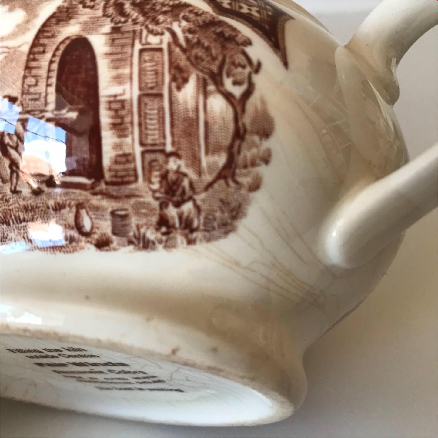 Alfred Meakin retro 1970s Gravy Boat Sauce Jug Fair Winds brown China & America