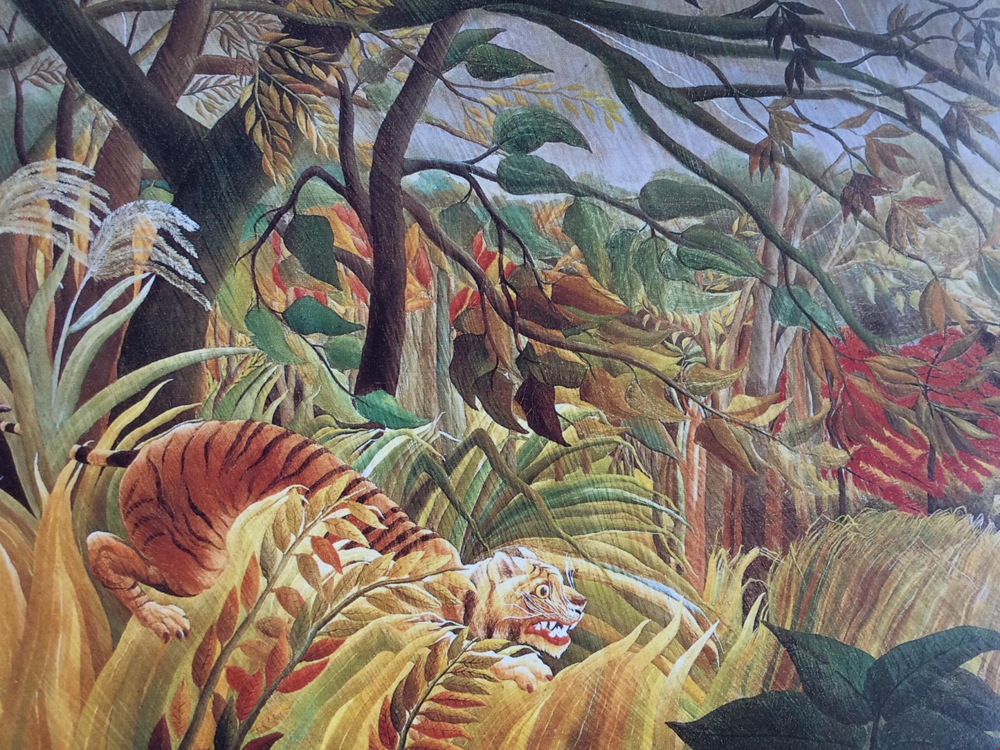 HENRI ROUSSEAU TROPICAL STORM WITH A TIGER Blank Card, No Envelope