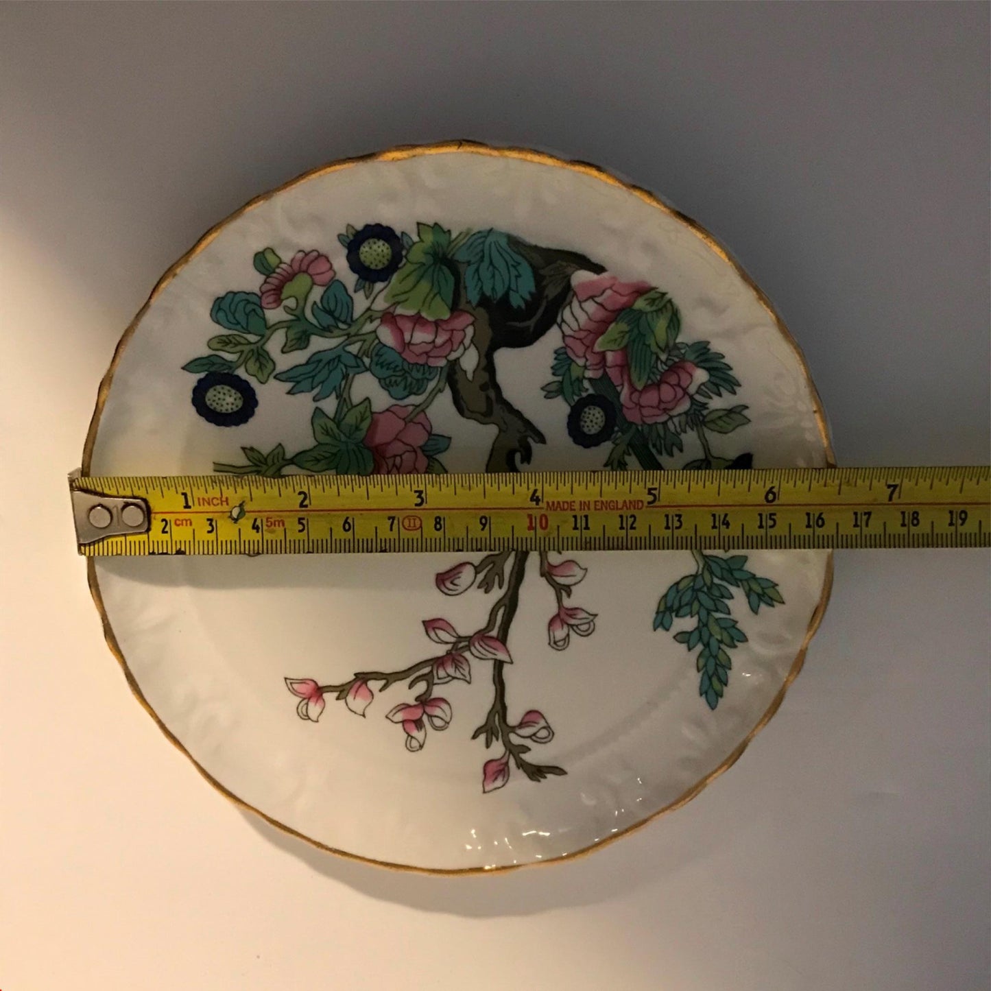 Indian Tree Design Side Plate SOUTHFIELDS Bone China 16.5cm fluted edge very pretty vintage