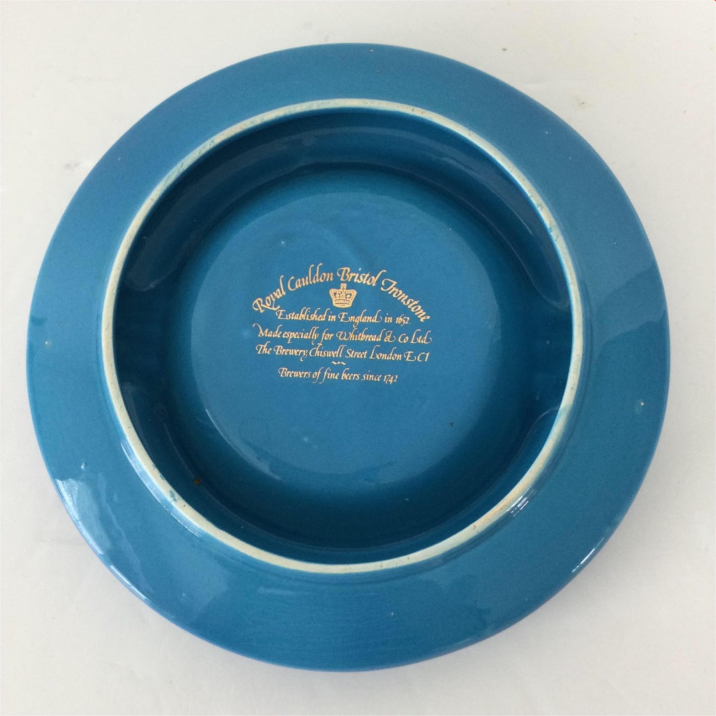 AUTHENTIC WHITBREAD TANKARD COOL BITTER ASHTRAY ROYAL CAULDON BRISTOL IRONSTONE
