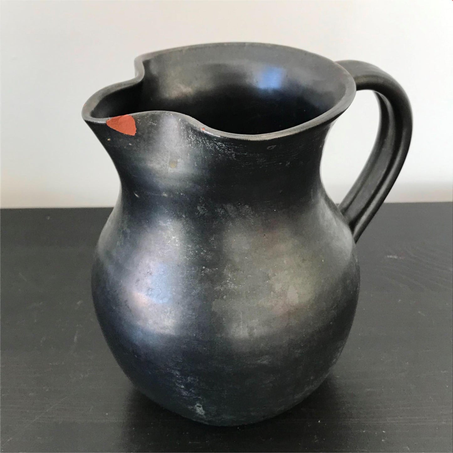 PRINKNASH POTTERY Gloucester Jug charcoal grey rustic farmhouse 13 cm high