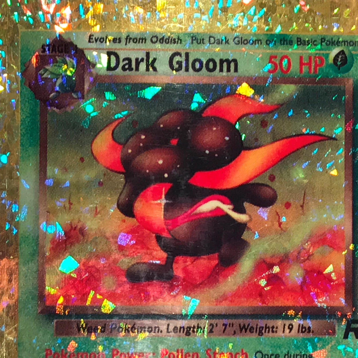 Dark Gloom 36/82 Rare Holo Vending Sticker not Card 90s Vintage Pokémon Unplayed