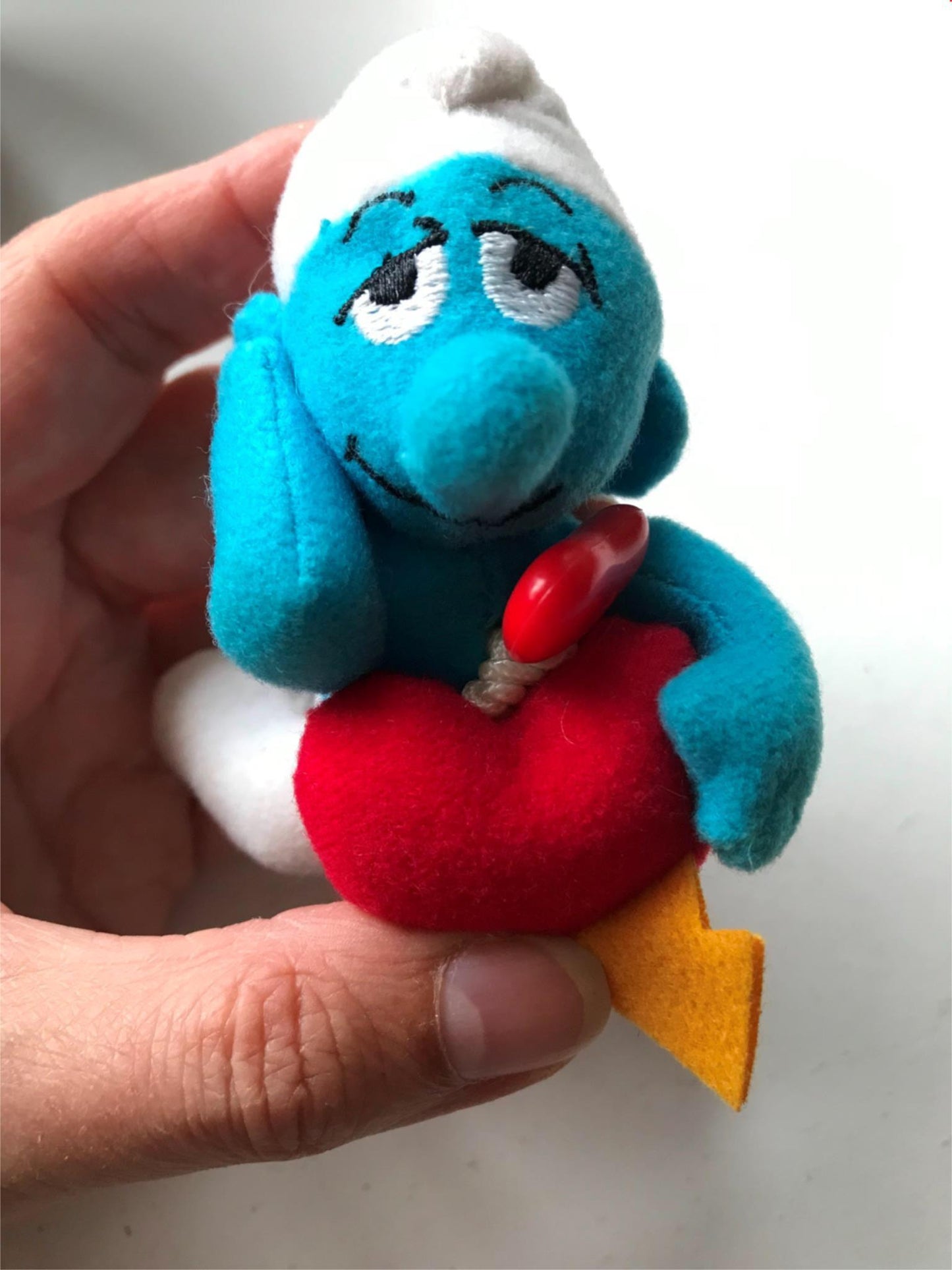 McDonald’s collectable SMURF TOY FEB 2/2000 VALENTINES - Pull string & hé moves