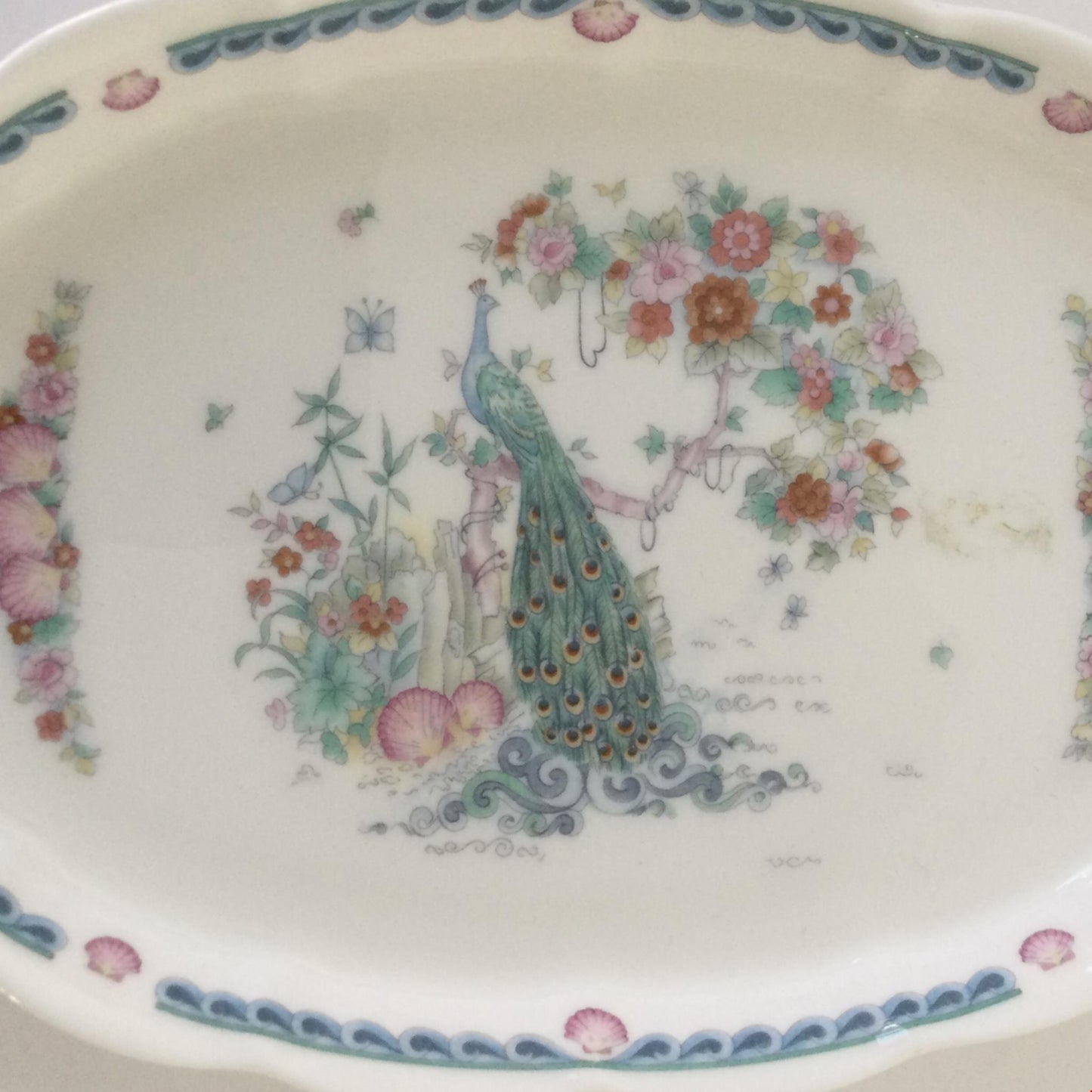 Royal Doulton Vintage 1989 Small Oval Serving Plate - Indian Summer Peacock H5157. 1980s