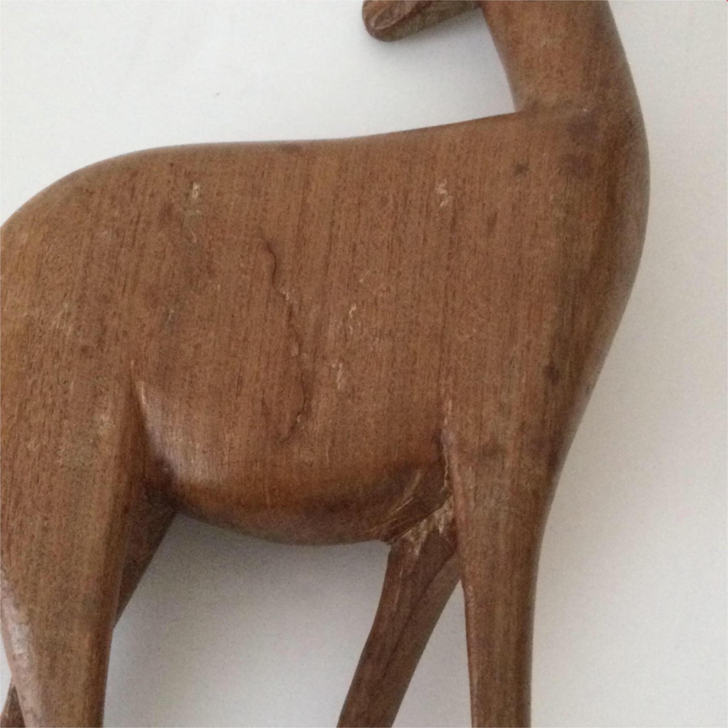 Mid century wooden carved African Antelope / Gazelle - Retro 50s 60s 70s - 31.6cm high