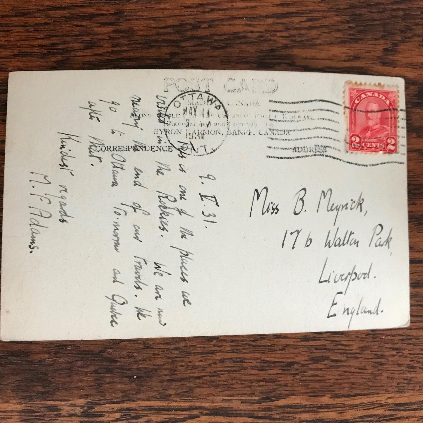 Vintage 1930s Postcard - CANADA - CHATEAU LAKE LOUISE - Fairmont - The Rockies - 1931