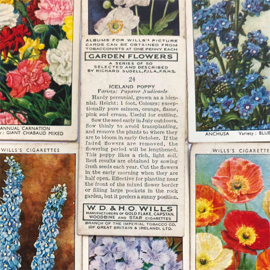 Wills Cigarette Cards GARDEN FLOWERS 1939 1930s - Pick! the ones you want
