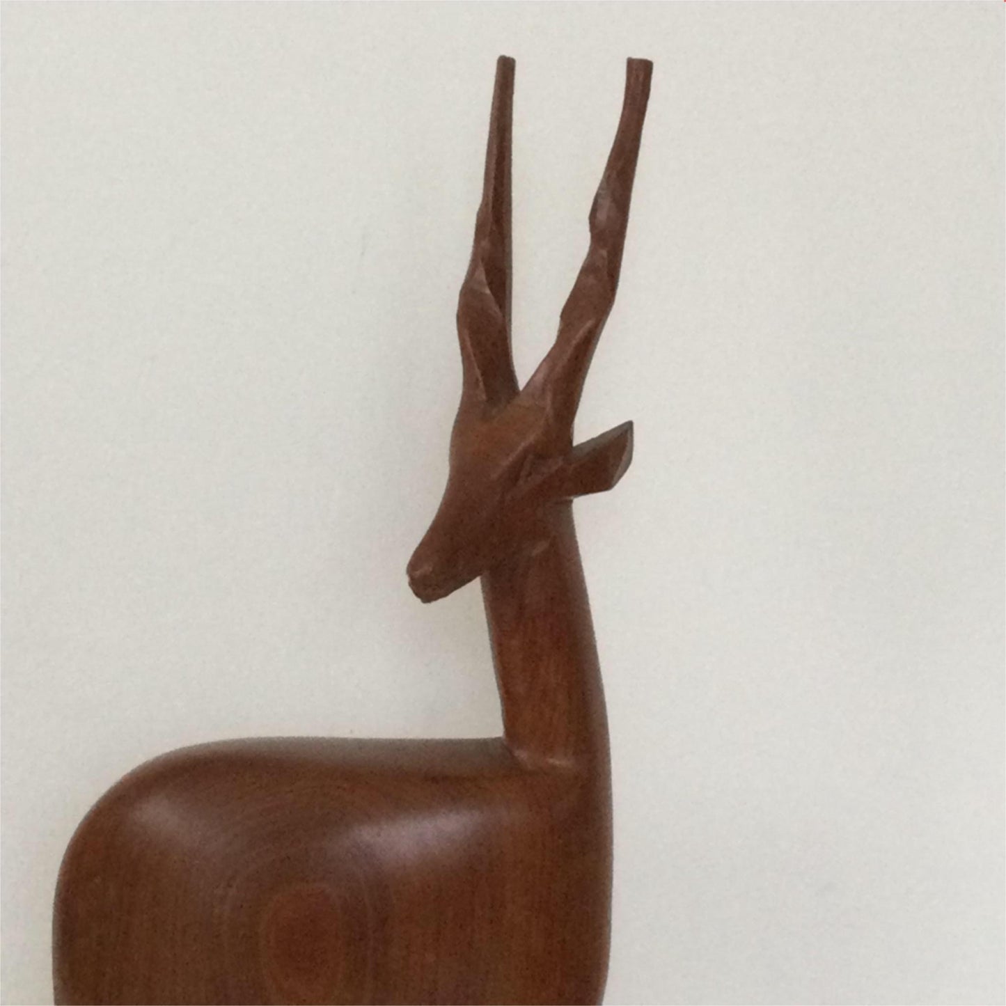 Mid century wooden carved African Antelope Gazelle Retro 50s 60s 70s 35.4cm high