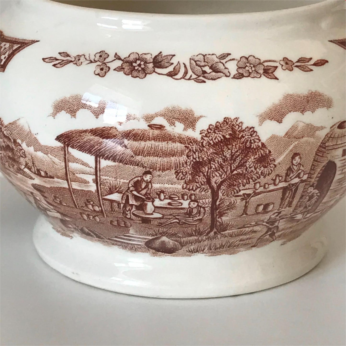 Alfred Meakin retro 1970s Small Handled Dish / sugar bowl Fair Winds brown