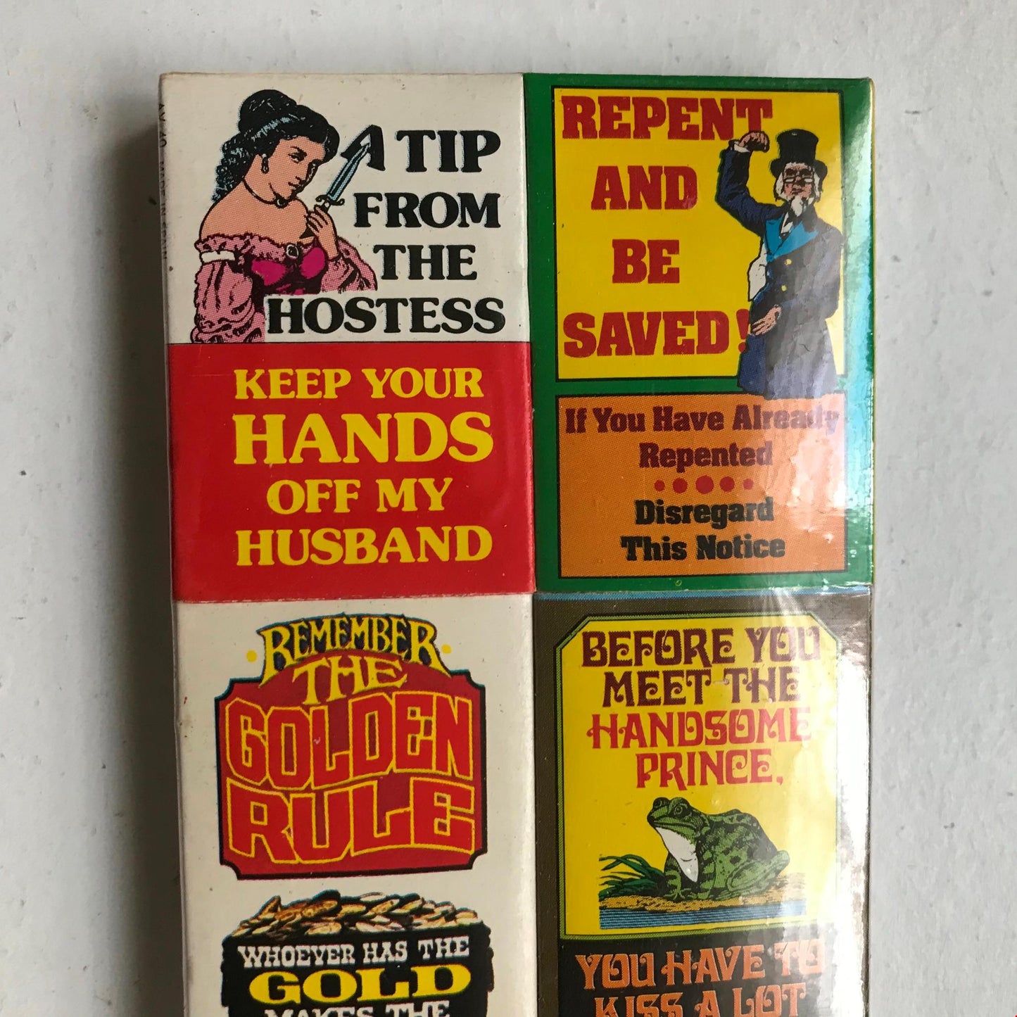 Set of 6 Vintage matchboxes sealed. Pub humour funny drinking jokes very retro