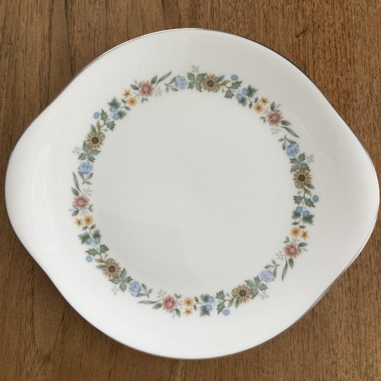 Royal Doulton Pastorale - Cake / Sandwich Plate - Twin Handled - 10.5”