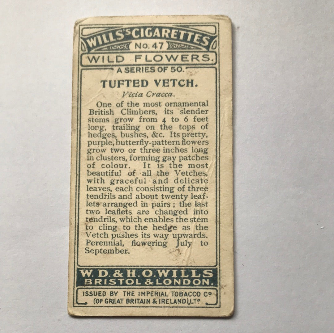 Wills Cigarette Cards WILD FLOWERS Various series, sold individually