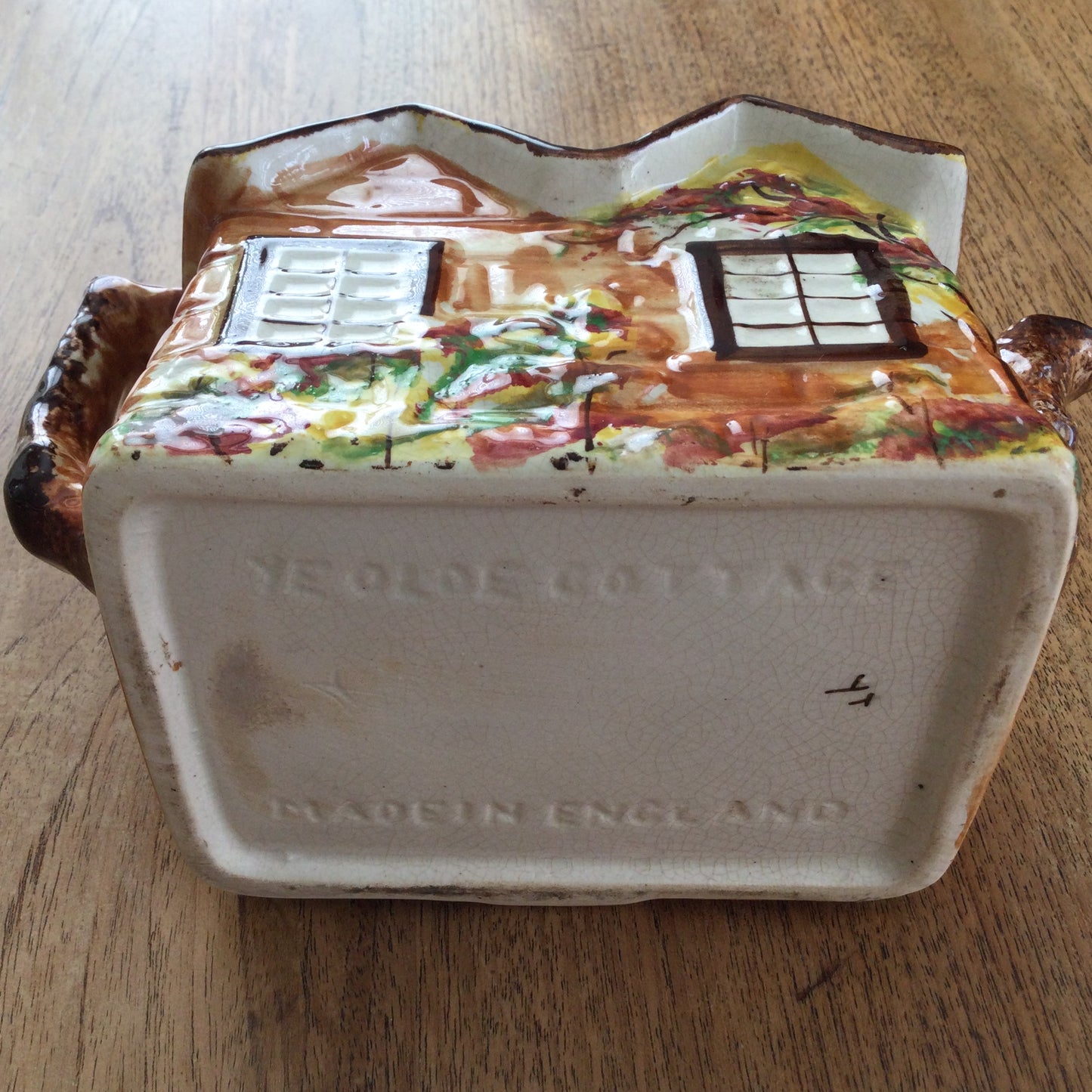Cottage Ware. Novelty Teapot / Planter. NO LID. English Thatched Cottage Vintage. Ye Olde Cottage.