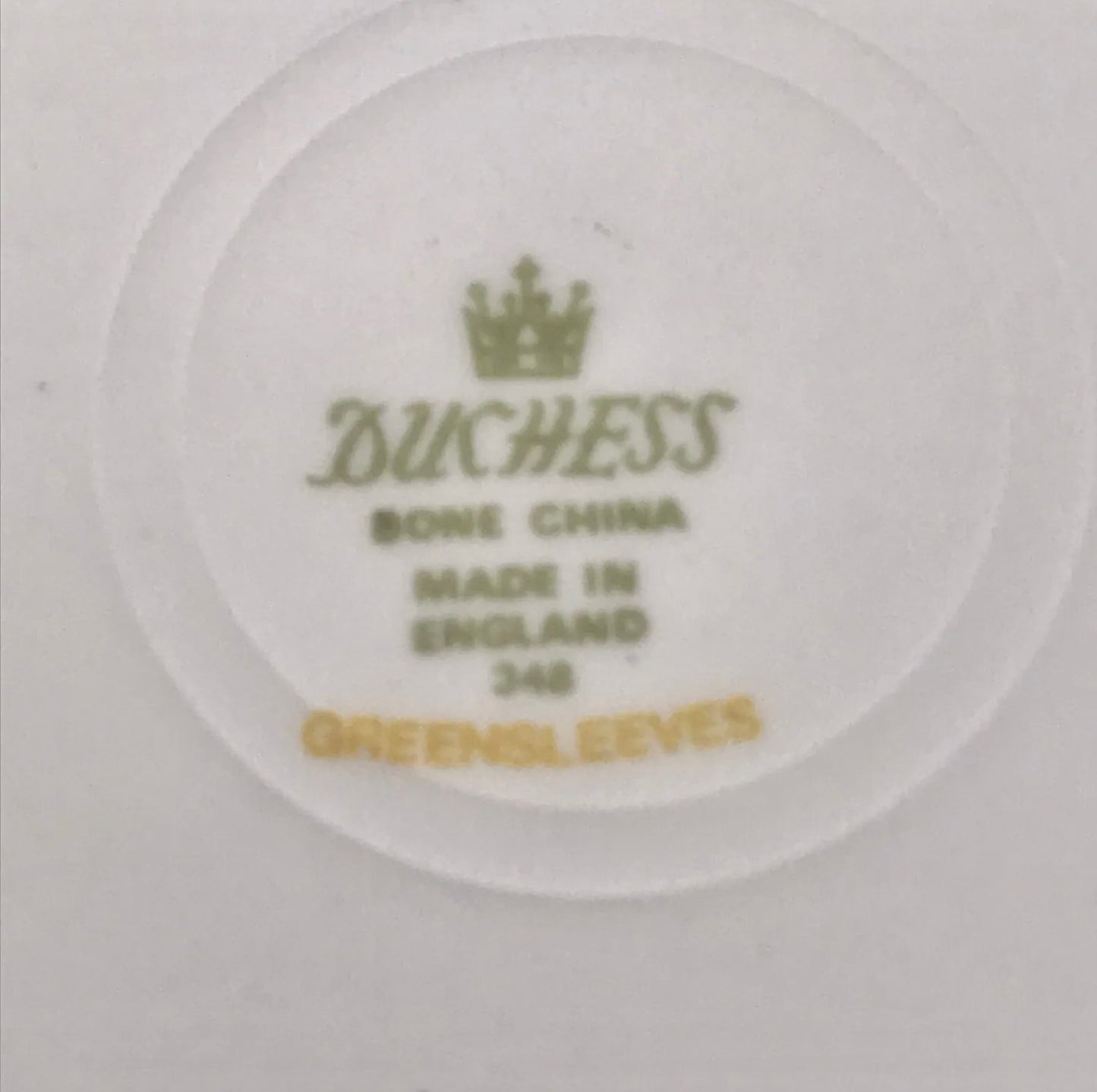 Vintage Duchess China Greensleeves Design Set Of 6 Tea Plates Green Apricot