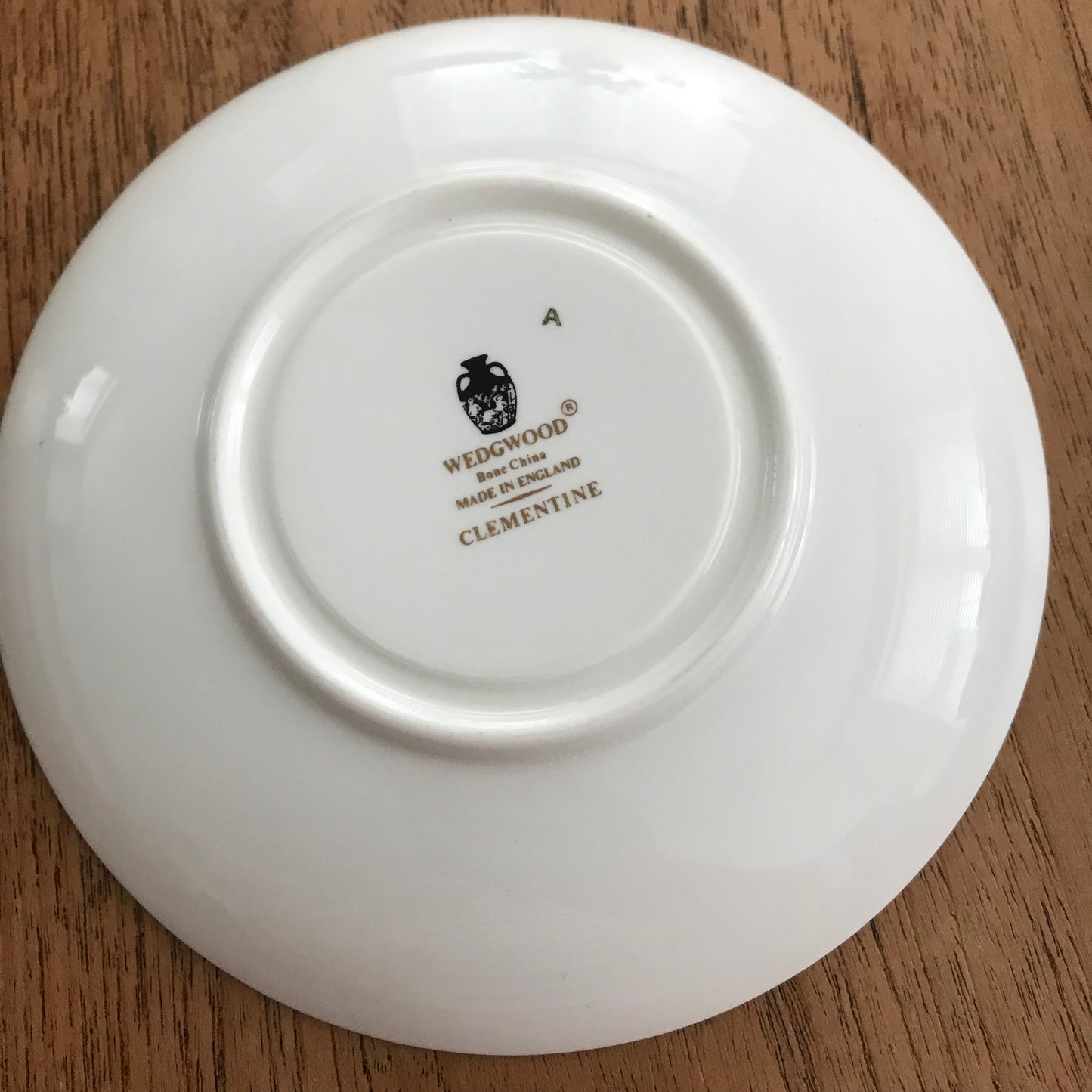 Wedgwood Clementine Spare Saucer 1970s 1980s blue white lilac green 15cm diam