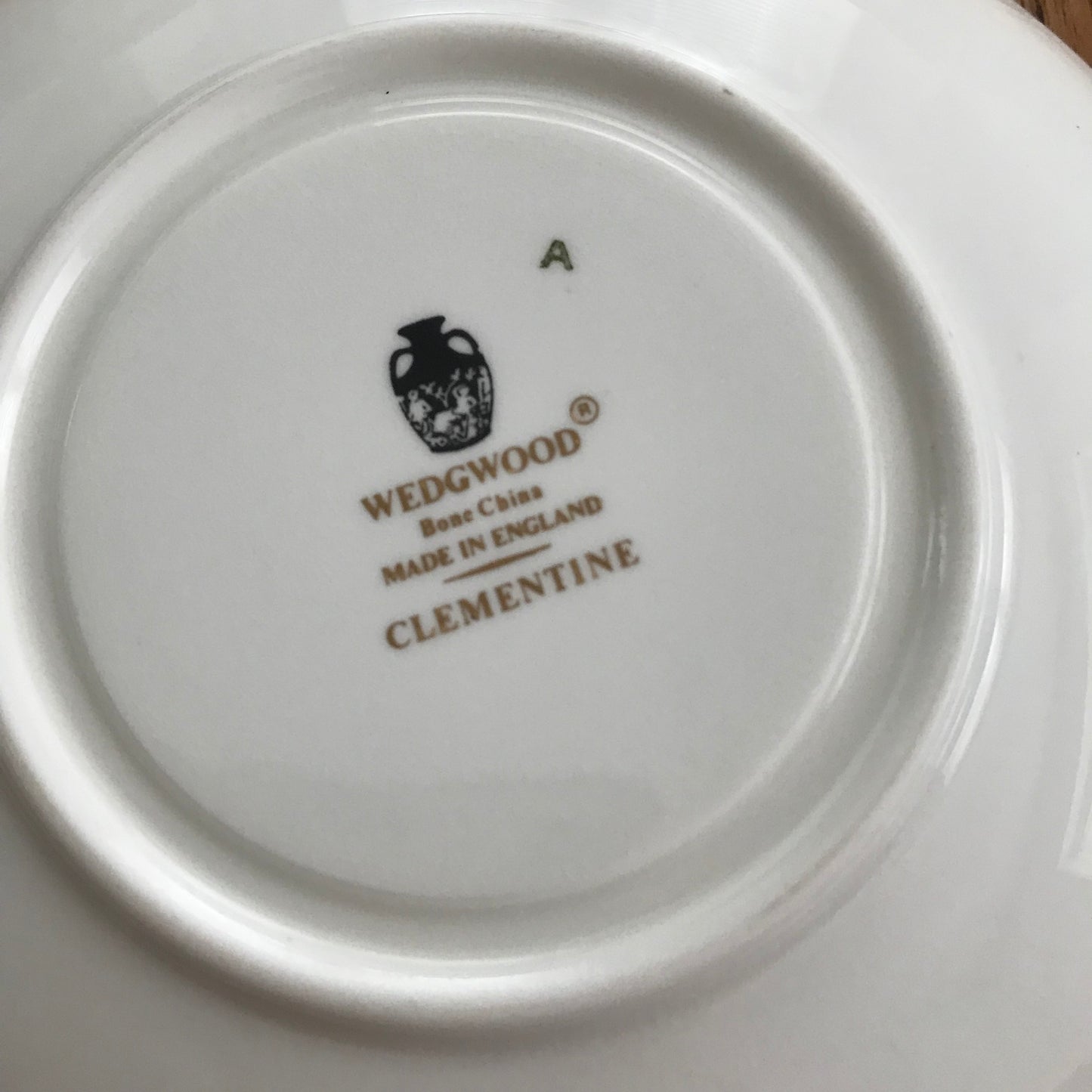 Wedgwood Clementine Spare Saucer 1970s 1980s blue white lilac green 15cm diam
