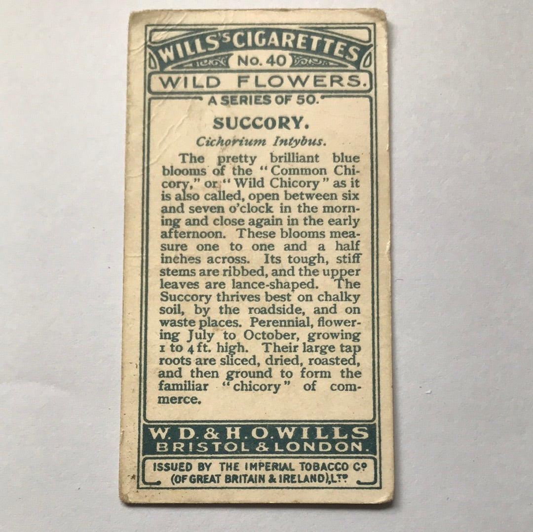 Wills Cigarette Cards WILD FLOWERS Various series, sold individually
