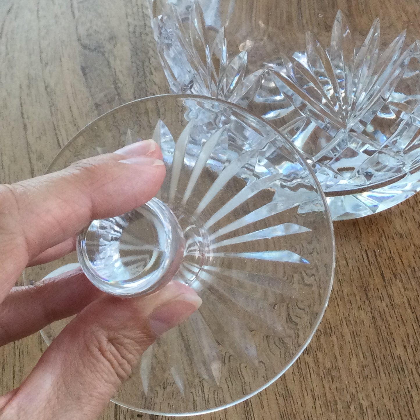 Vintage Clear Cut Glass Jar With Lid Storage Jar Dressing Table Vanity Ware Sweet Jar Sugar Jar