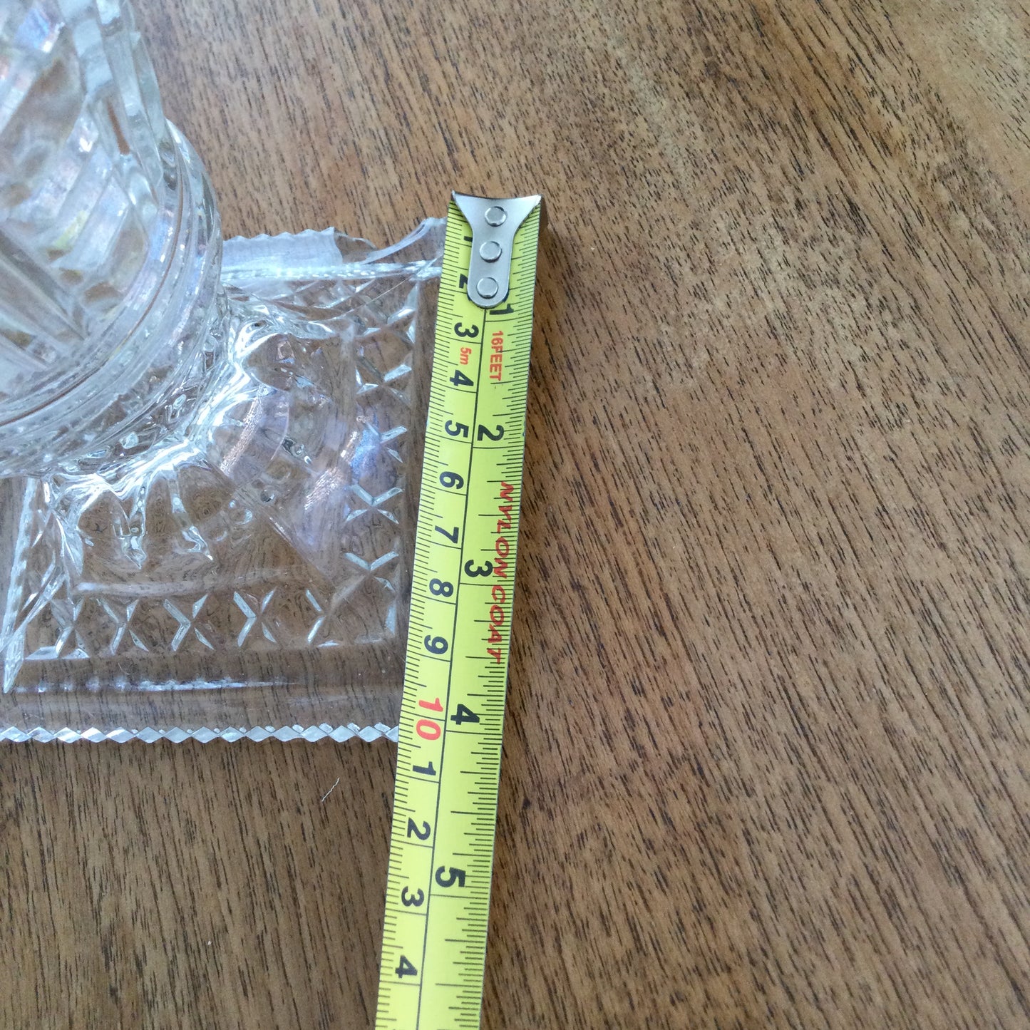 Vintage Art Deco Design Trumpet Shape Vase 21cm High Square Base