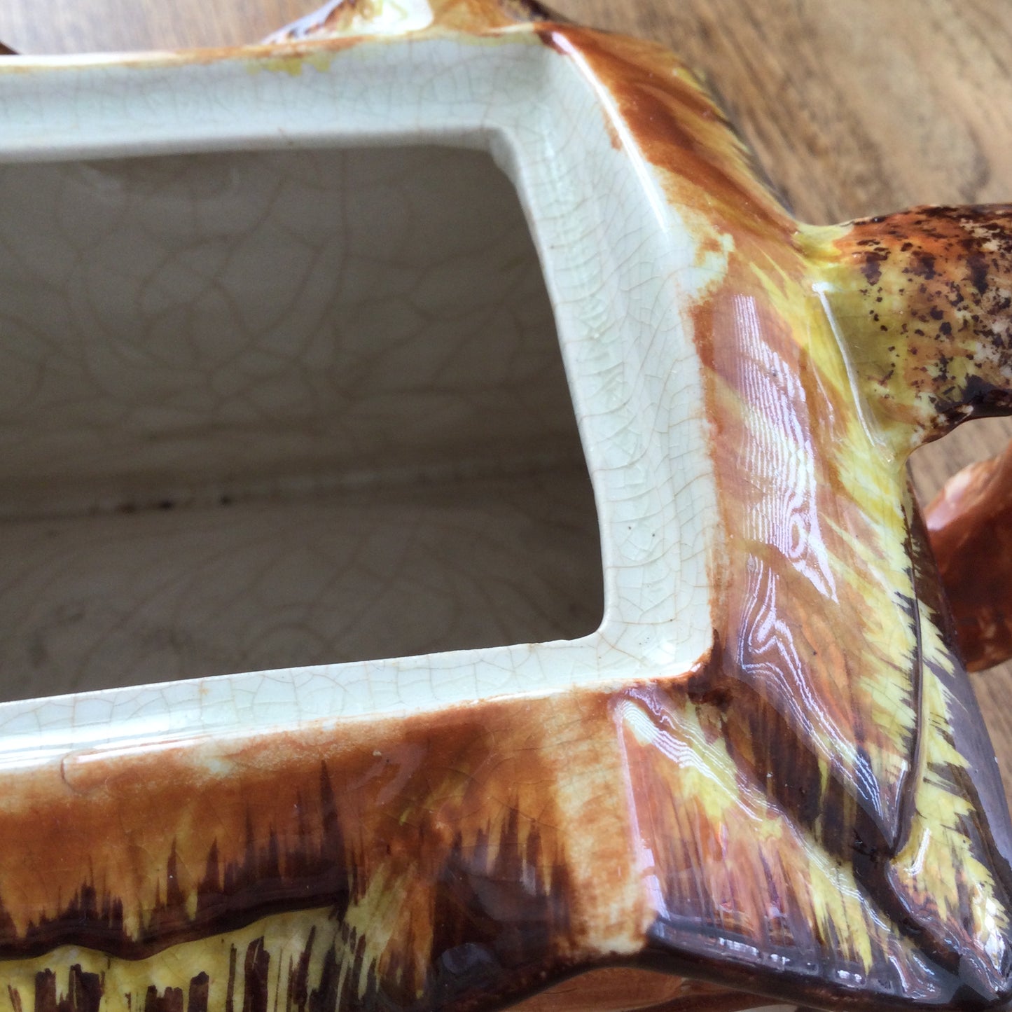 Cottage Ware. Novelty Teapot / Planter. NO LID. English Thatched Cottage Vintage. Ye Olde Cottage.