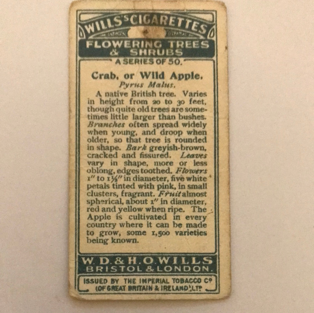 Wills Cigarette Cards - FLOWERING TREES AND SHRUBS - Sold Individually- take your pick 1920s 1924