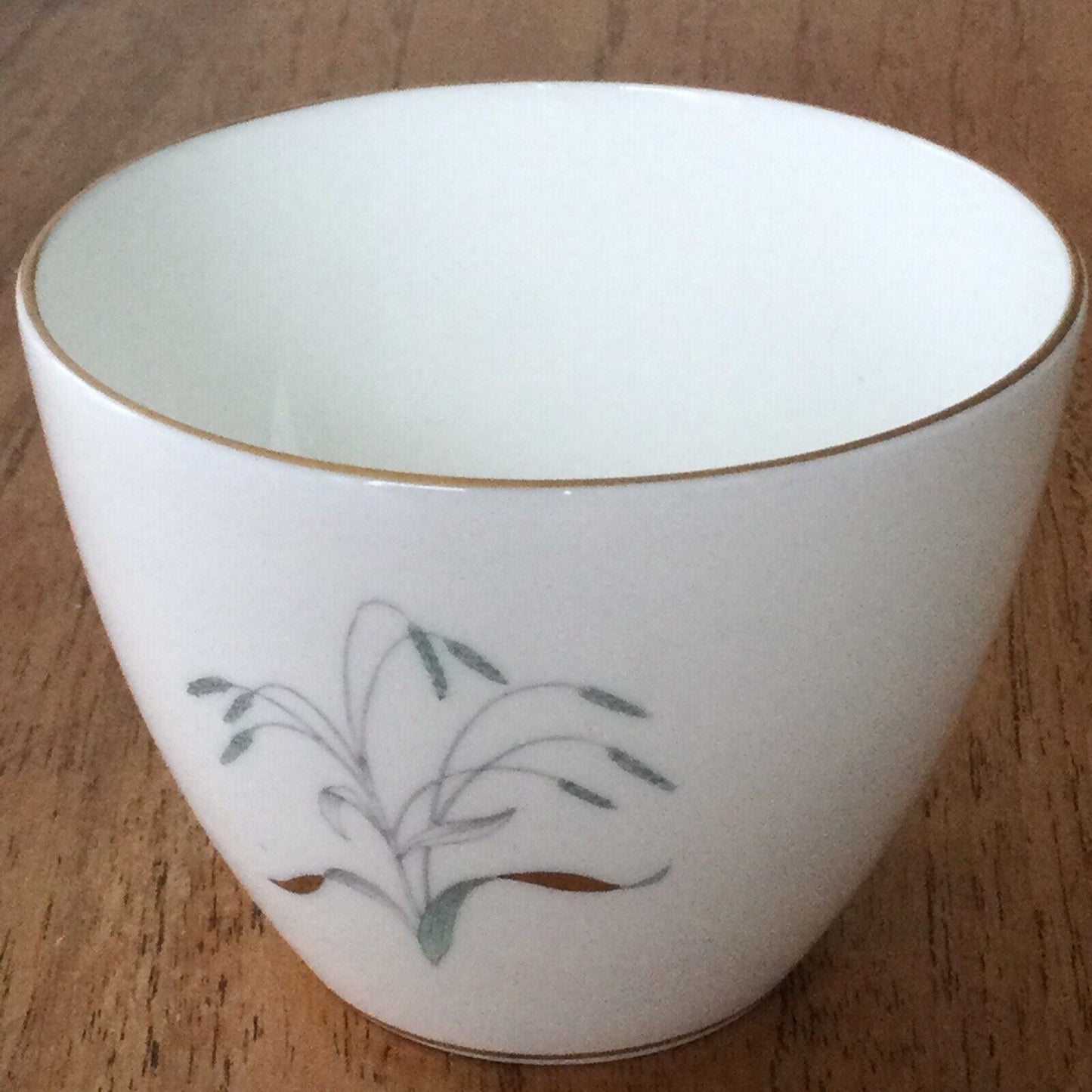 Vintage Wedgwood Honeysuckle Grey Sugar Bowl - Botanical Design - Pretty - White, Grey And Duck Egg Blue