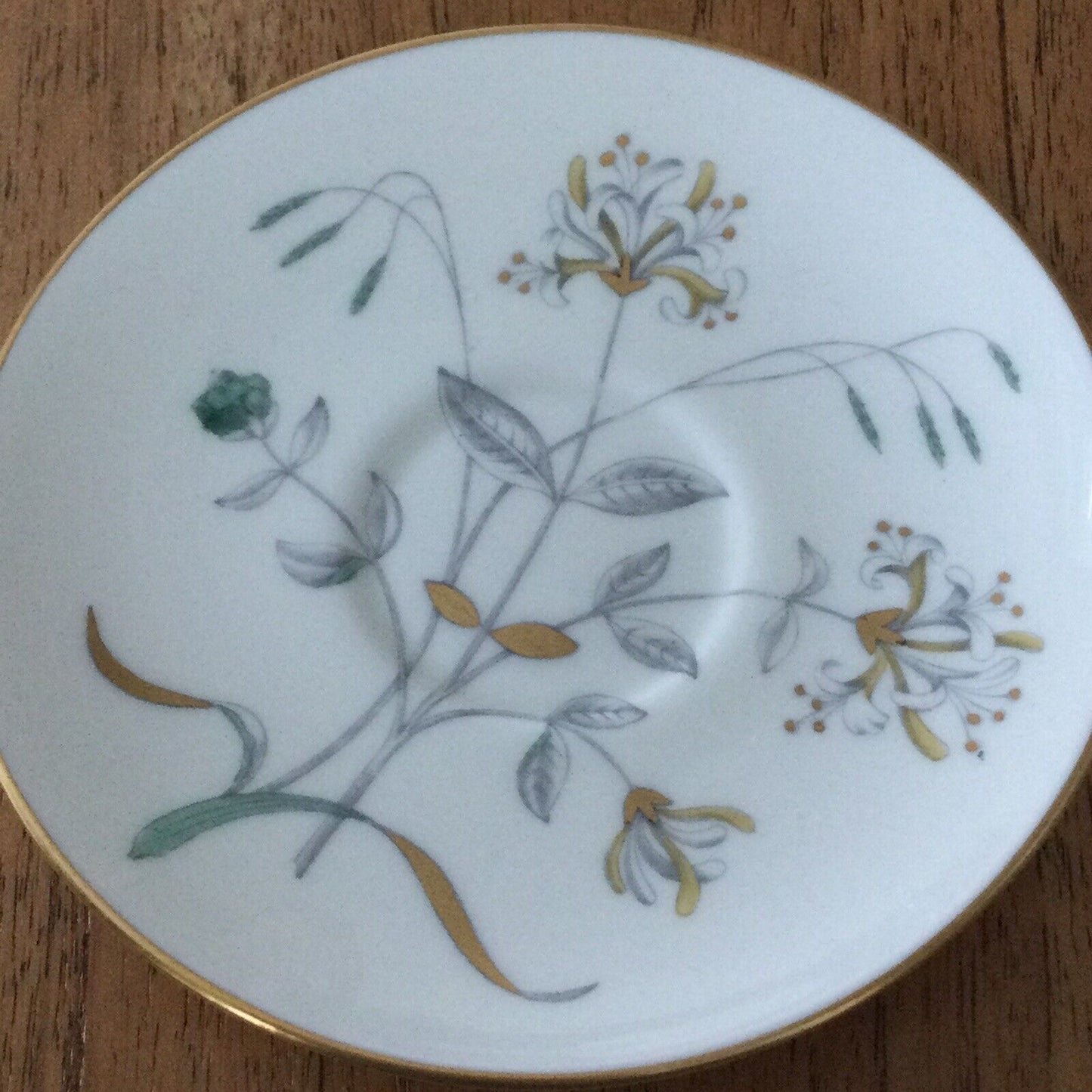 Vintage Wedgwood Honeysuckle Grey SPARE SAUCER for Espresso Demitasse Cup