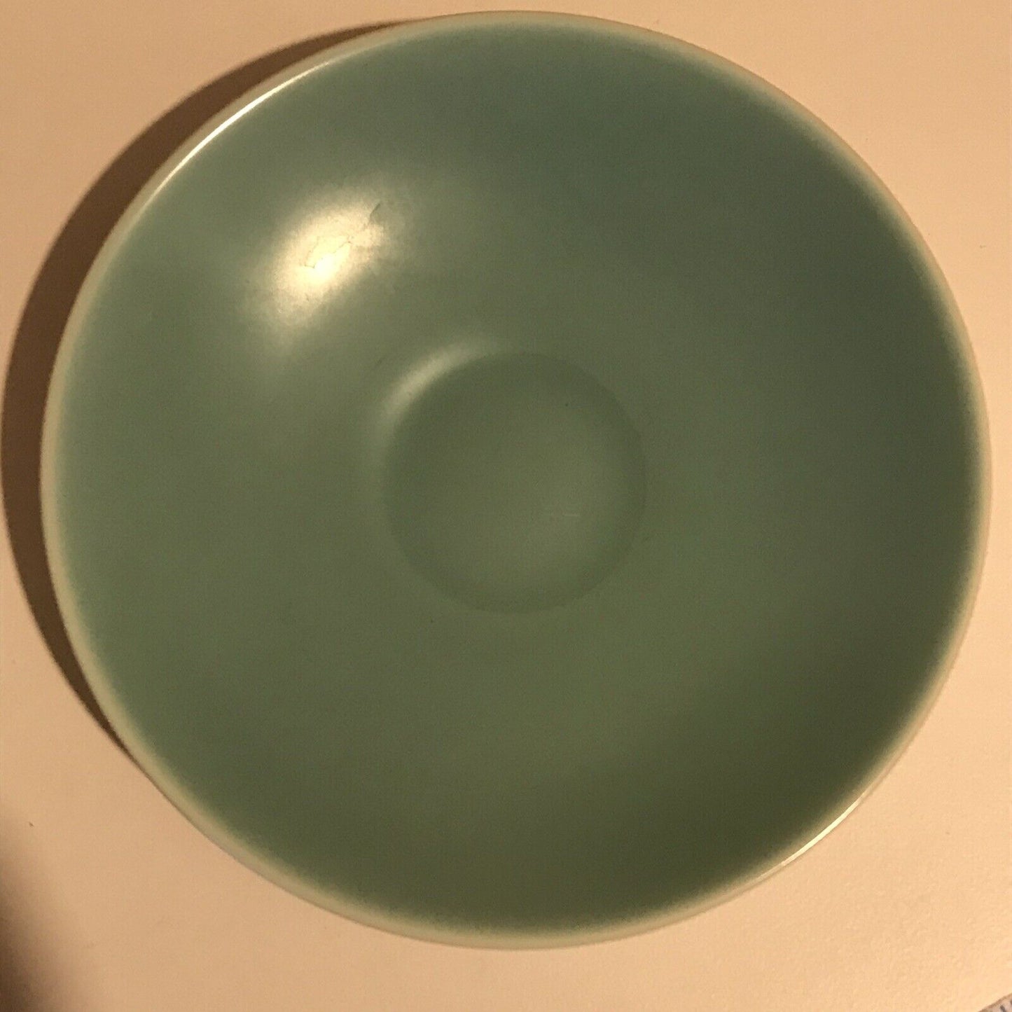 40s 50s 60s Poole Pottery SPARE SAUCER Streamline design Aqua Blue twin tone.