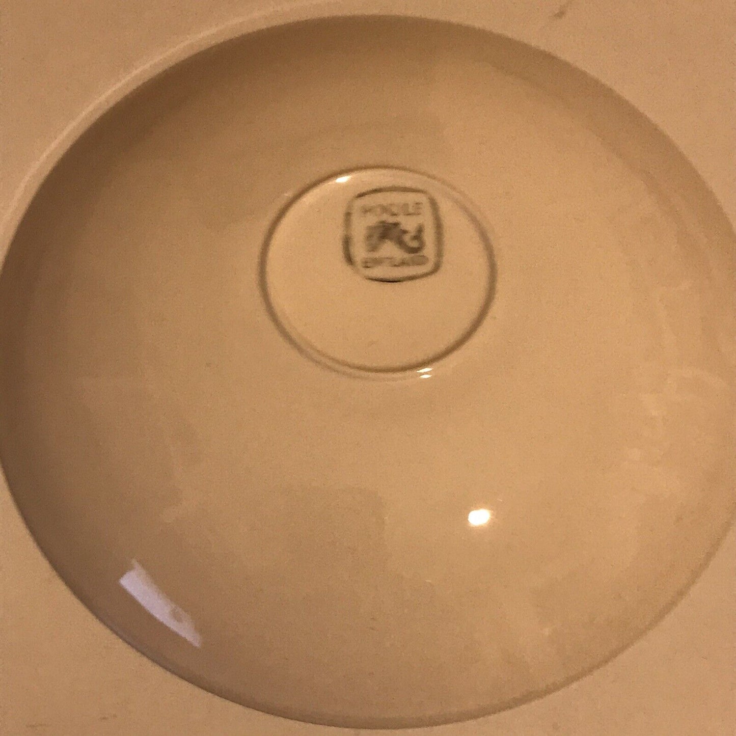40s 50s 60s Poole Pottery SPARE SAUCER Streamline design Aqua Blue twin tone.