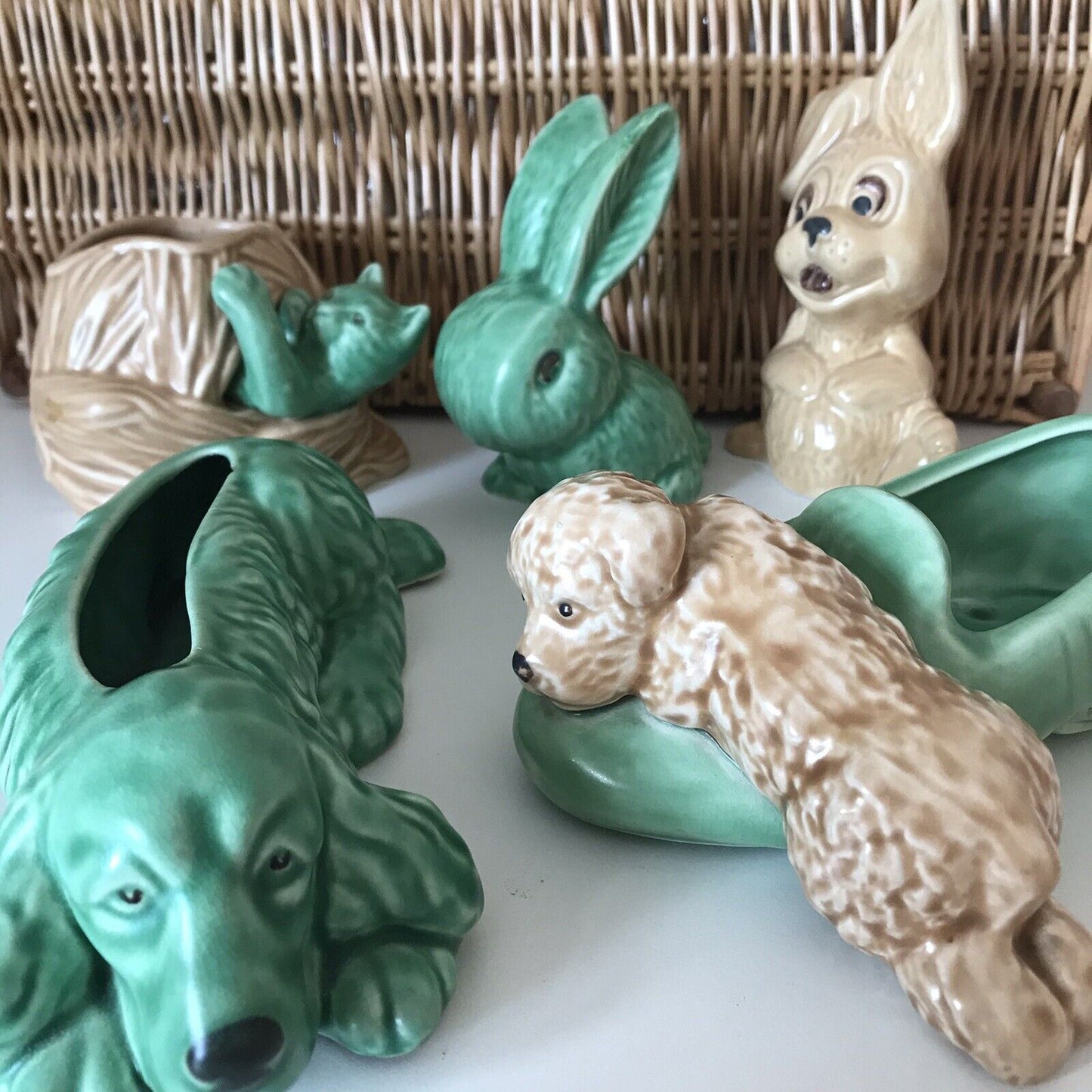 Vintage SylvaC Lop Eared Rabbit / Hare Ornament / Figurine - 5290 - 1970s - Retro Kitsch Comical Funny