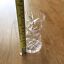 Pretty cut glass posy vase slightly flared decorative edge 11cm small flower vase