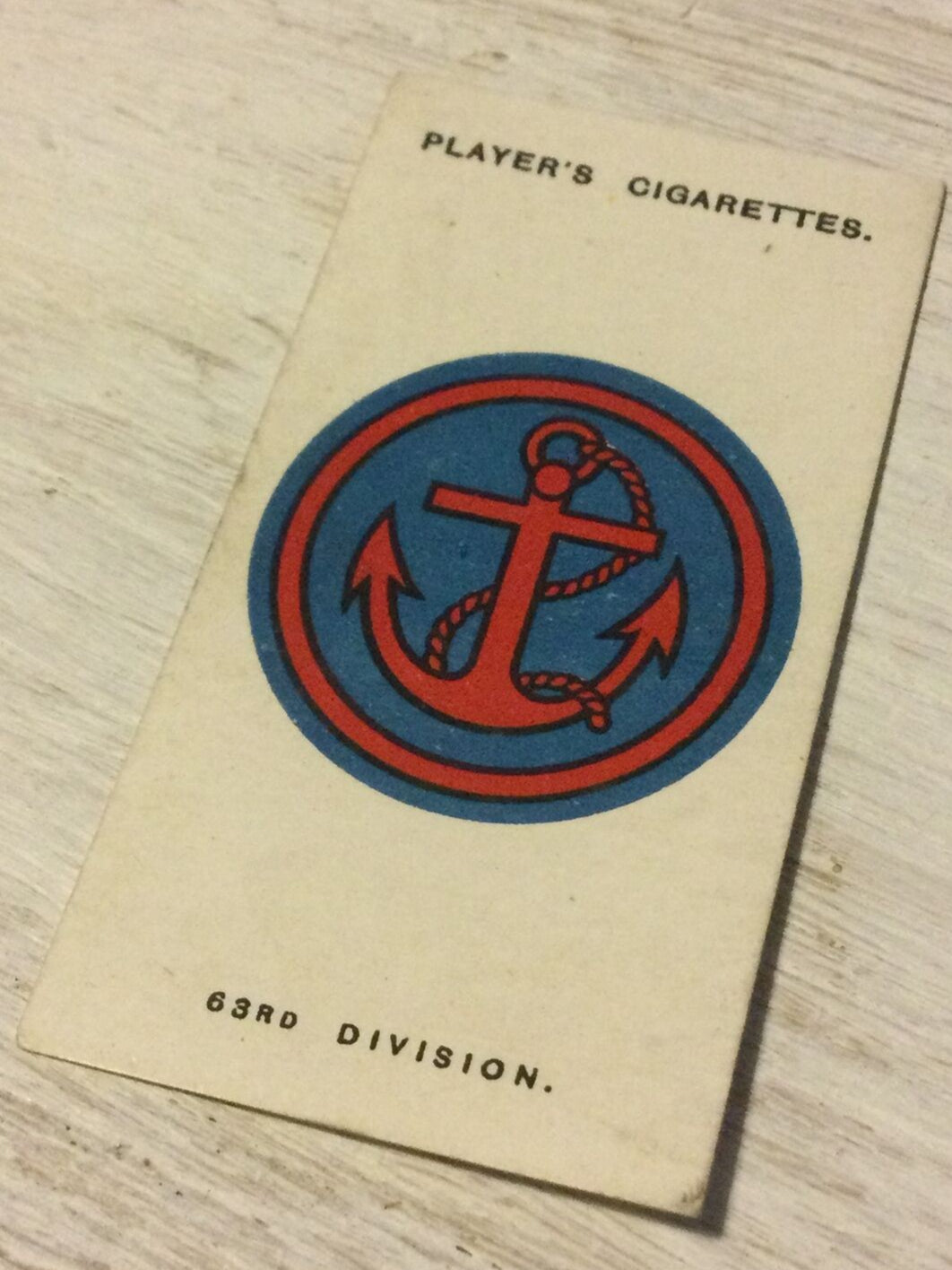 Players Cigarette Card Army Corps & Divisional Signs 1914-1918 No 84 63rd Royal