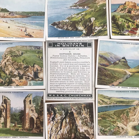 'Holidays In Britain' Churchman's Cigarette Cards 1938 SOLD INDIVIDUALLY - TAKE YOUR PICK!