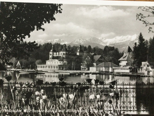 Vintage 1930s postcard Schloss hotel Velden am Worthersee AUSTRIA b&w photo unposted