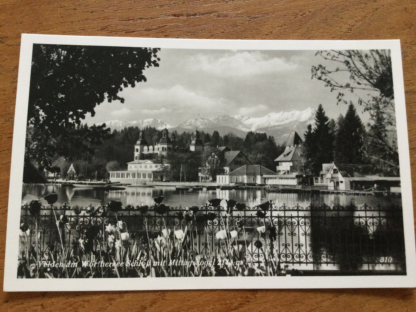 Vintage 1930s postcard Schloss hotel Velden am Worthersee AUSTRIA b&w photo unposted